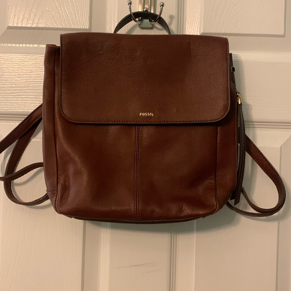 Fossil Claire Leather Backpack